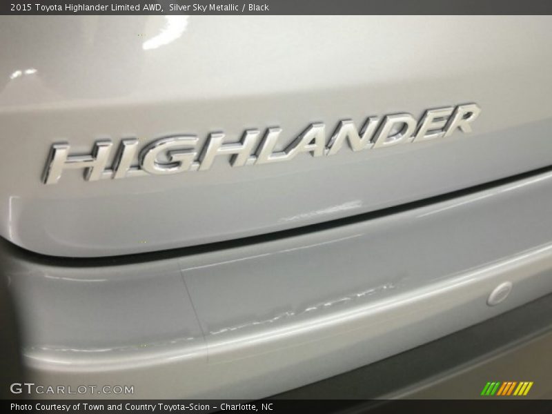Silver Sky Metallic / Black 2015 Toyota Highlander Limited AWD