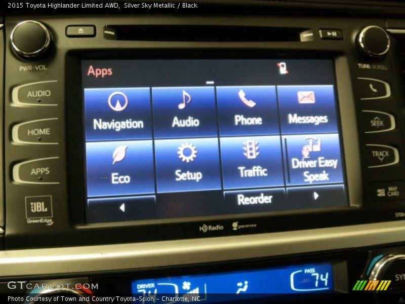 Silver Sky Metallic / Black 2015 Toyota Highlander Limited AWD