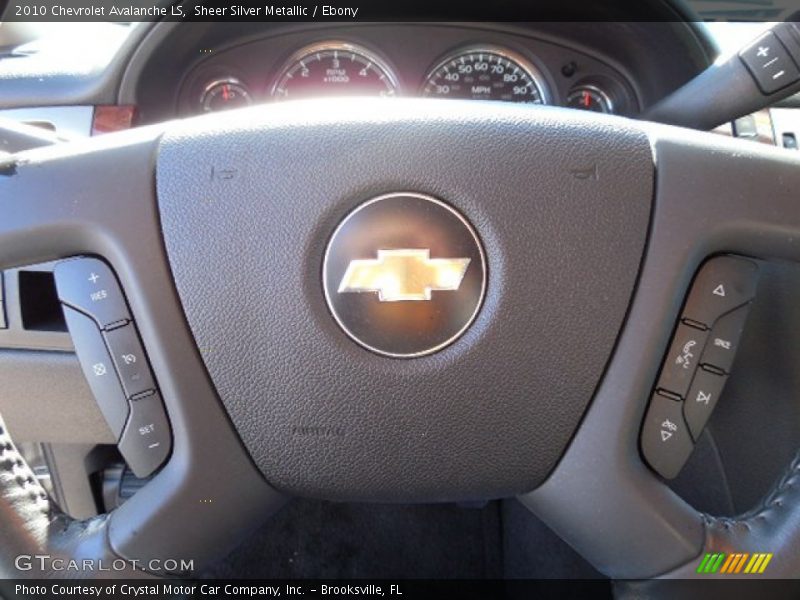 Sheer Silver Metallic / Ebony 2010 Chevrolet Avalanche LS