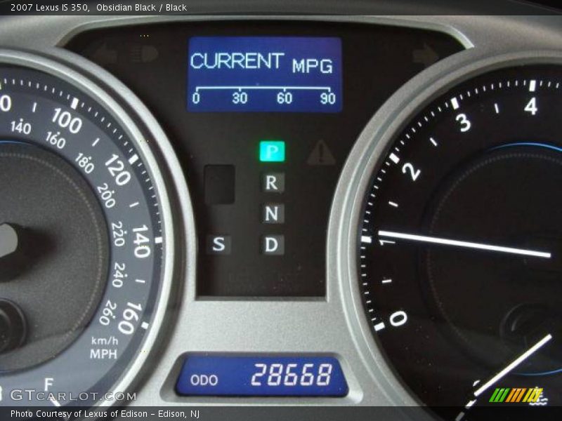 Obsidian Black / Black 2007 Lexus IS 350