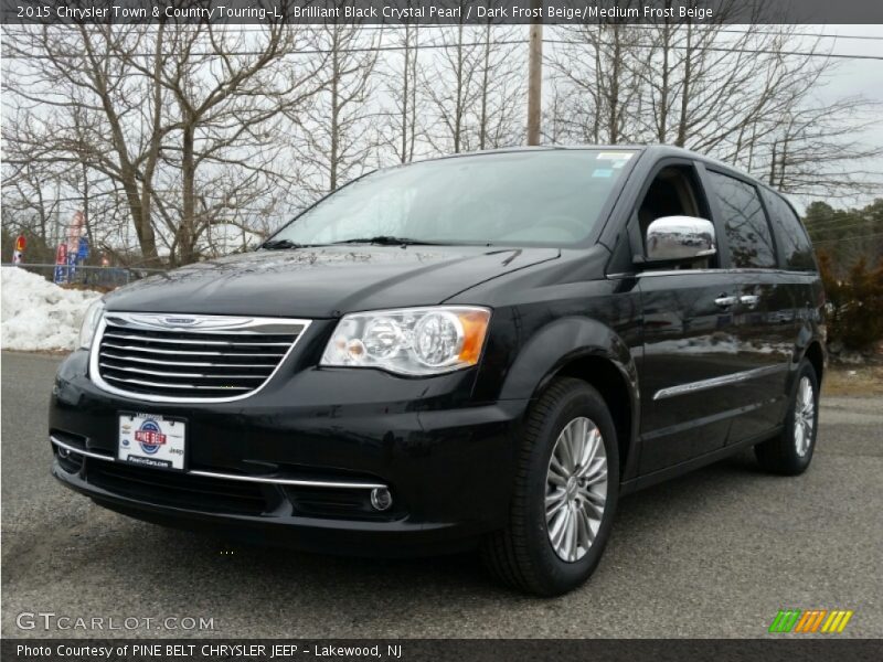 Brilliant Black Crystal Pearl / Dark Frost Beige/Medium Frost Beige 2015 Chrysler Town & Country Touring-L