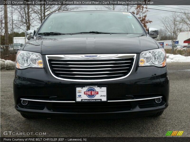 Brilliant Black Crystal Pearl / Dark Frost Beige/Medium Frost Beige 2015 Chrysler Town & Country Touring-L