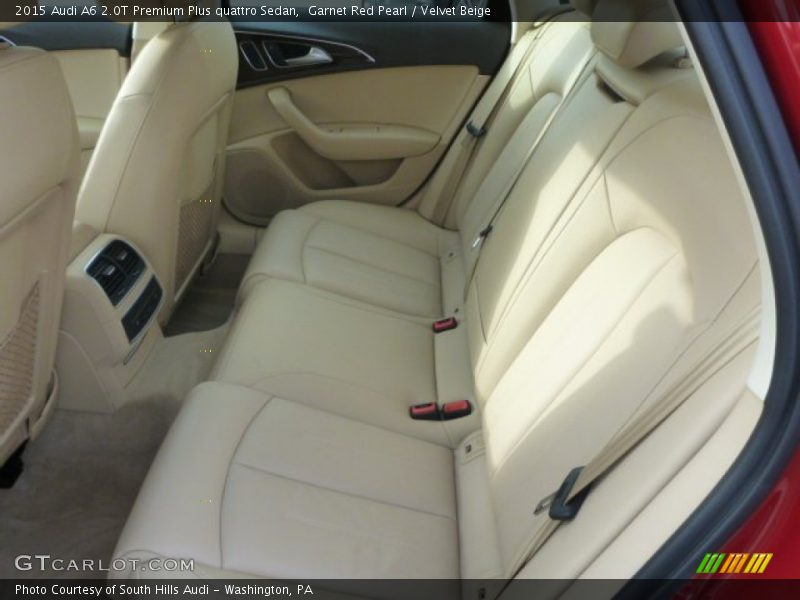 Garnet Red Pearl / Velvet Beige 2015 Audi A6 2.0T Premium Plus quattro Sedan