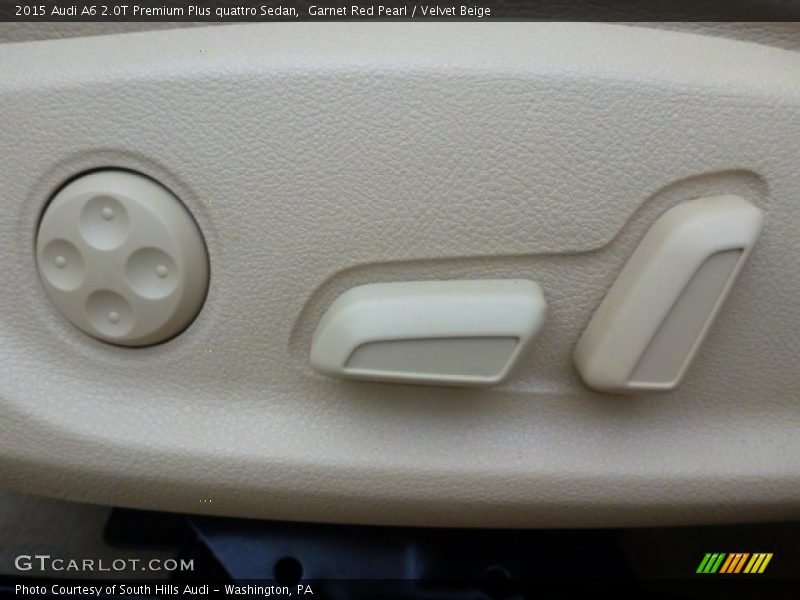 Garnet Red Pearl / Velvet Beige 2015 Audi A6 2.0T Premium Plus quattro Sedan