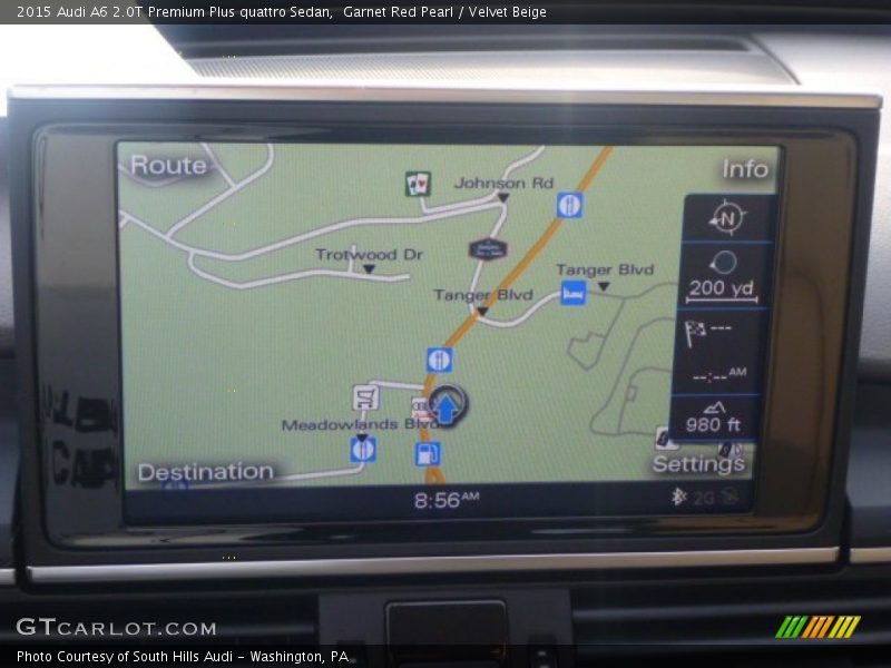 Garnet Red Pearl / Velvet Beige 2015 Audi A6 2.0T Premium Plus quattro Sedan