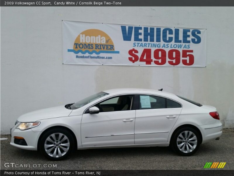 Candy White / Cornsilk Beige Two-Tone 2009 Volkswagen CC Sport