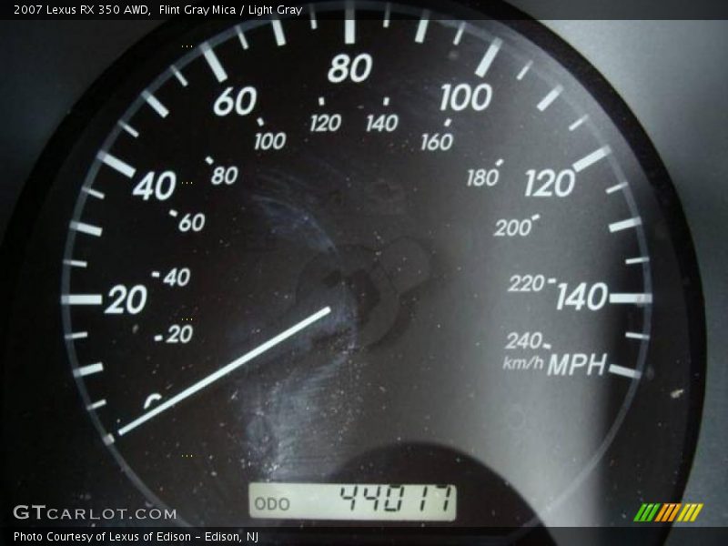 Flint Gray Mica / Light Gray 2007 Lexus RX 350 AWD