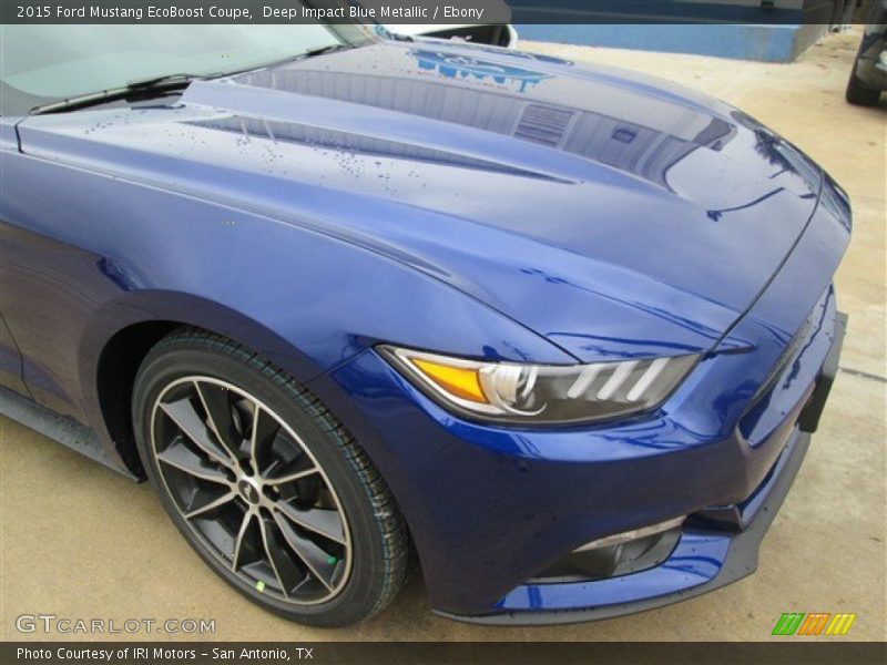 Deep Impact Blue Metallic / Ebony 2015 Ford Mustang EcoBoost Coupe