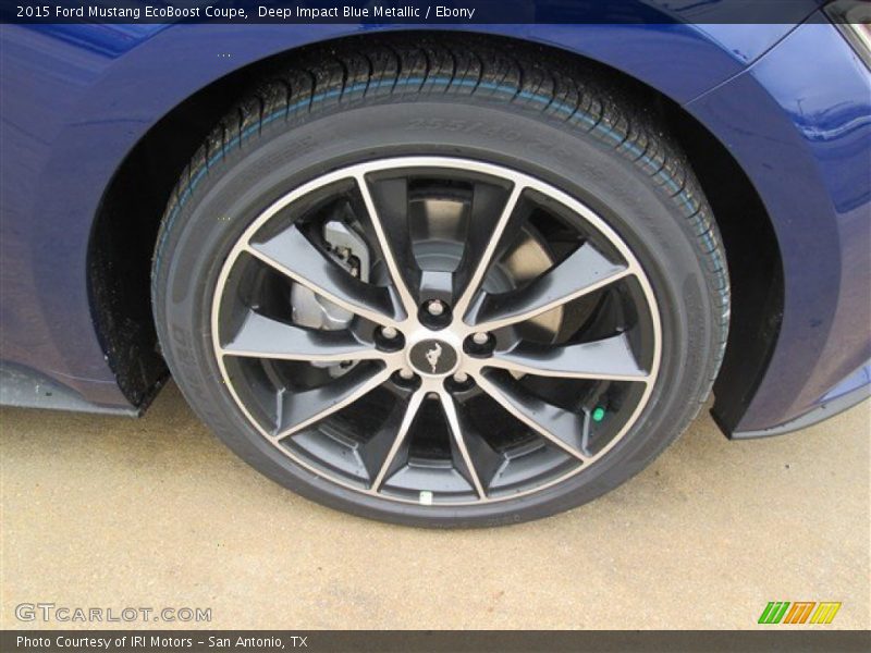 Deep Impact Blue Metallic / Ebony 2015 Ford Mustang EcoBoost Coupe