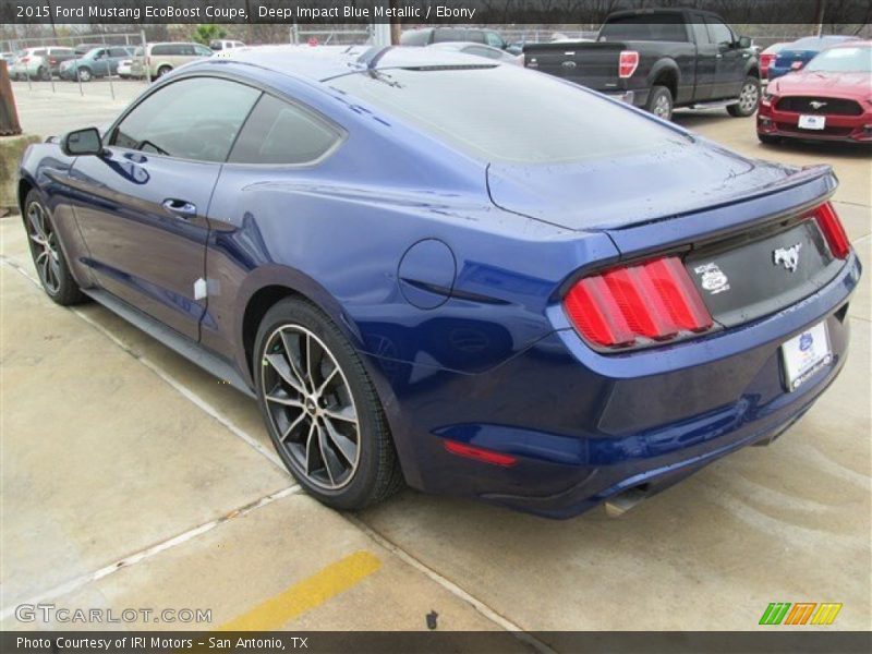Deep Impact Blue Metallic / Ebony 2015 Ford Mustang EcoBoost Coupe