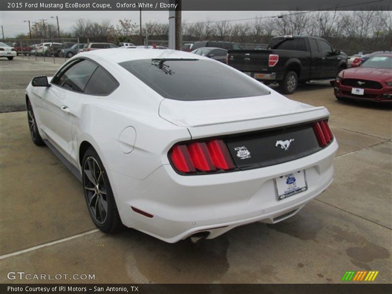 Oxford White / Ebony 2015 Ford Mustang EcoBoost Coupe