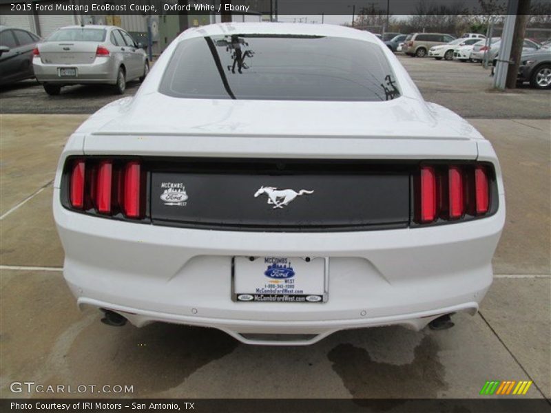 Oxford White / Ebony 2015 Ford Mustang EcoBoost Coupe