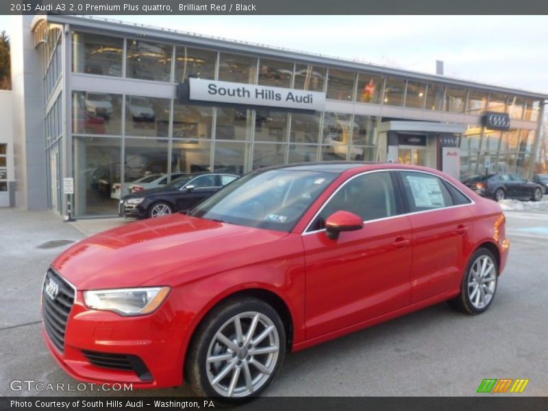 Brilliant Red / Black 2015 Audi A3 2.0 Premium Plus quattro