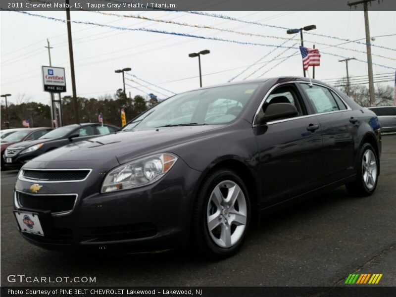 Taupe Gray Metallic / Titanium 2011 Chevrolet Malibu LS