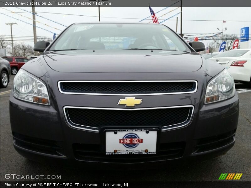 Taupe Gray Metallic / Titanium 2011 Chevrolet Malibu LS