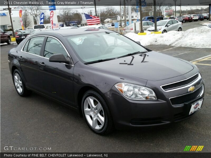 Taupe Gray Metallic / Titanium 2011 Chevrolet Malibu LS