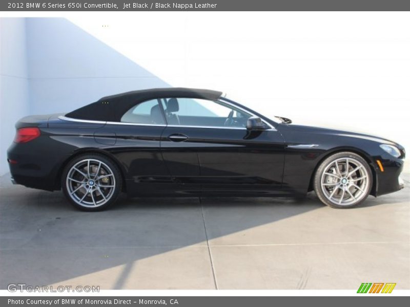 Jet Black / Black Nappa Leather 2012 BMW 6 Series 650i Convertible