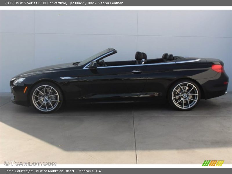 Jet Black / Black Nappa Leather 2012 BMW 6 Series 650i Convertible