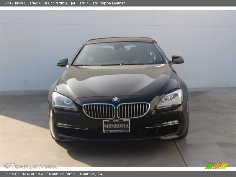 Jet Black / Black Nappa Leather 2012 BMW 6 Series 650i Convertible