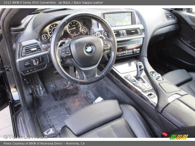 Jet Black / Black Nappa Leather 2012 BMW 6 Series 650i Convertible