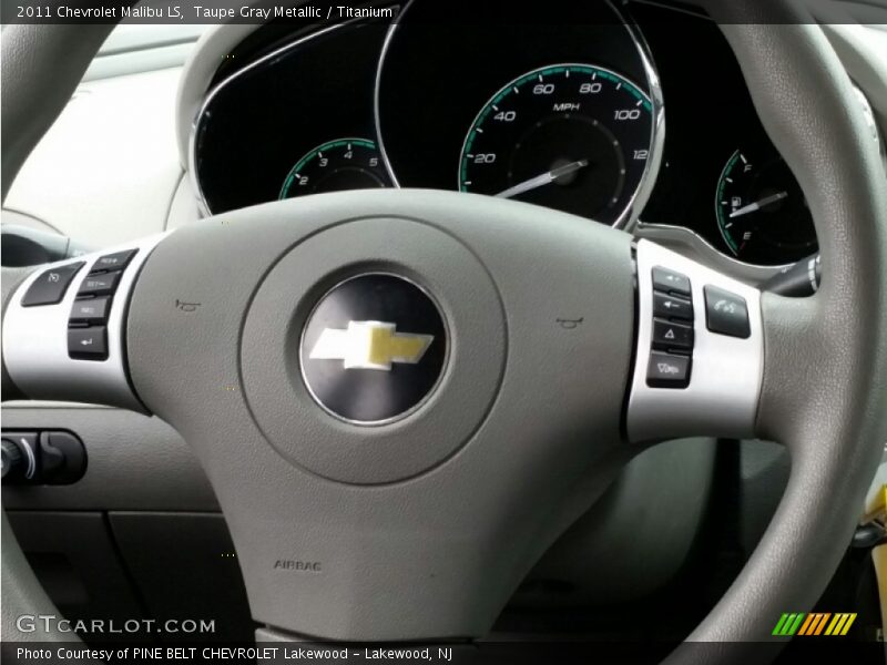 Taupe Gray Metallic / Titanium 2011 Chevrolet Malibu LS
