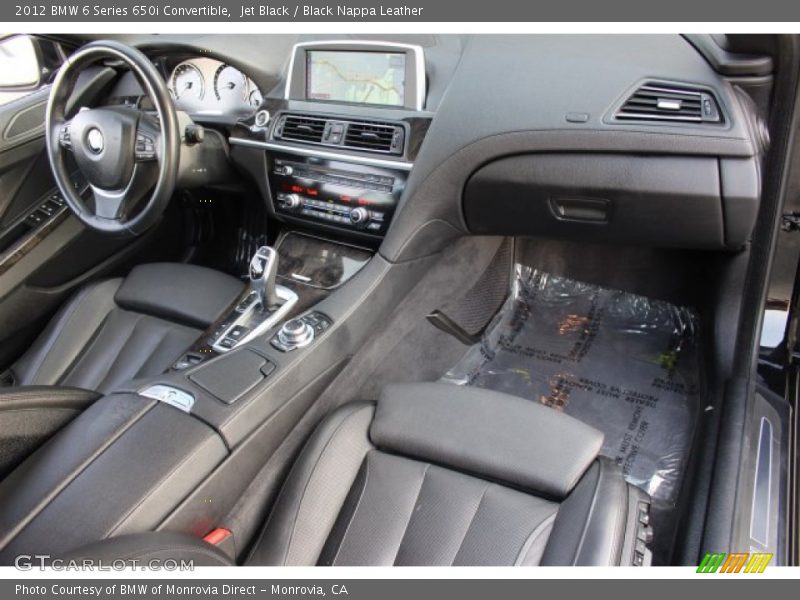 Jet Black / Black Nappa Leather 2012 BMW 6 Series 650i Convertible