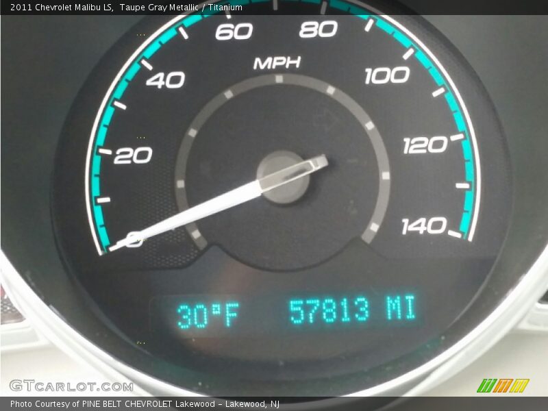Taupe Gray Metallic / Titanium 2011 Chevrolet Malibu LS