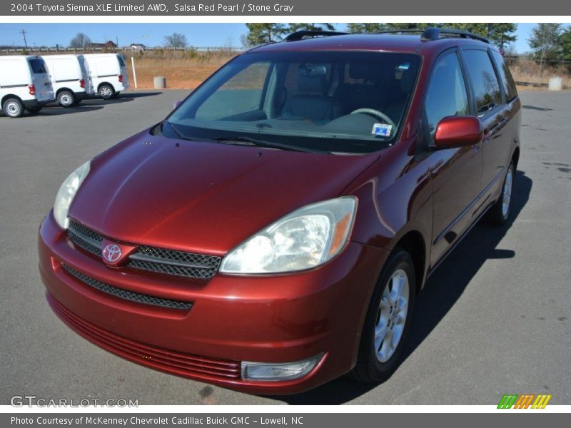 Salsa Red Pearl / Stone Gray 2004 Toyota Sienna XLE Limited AWD
