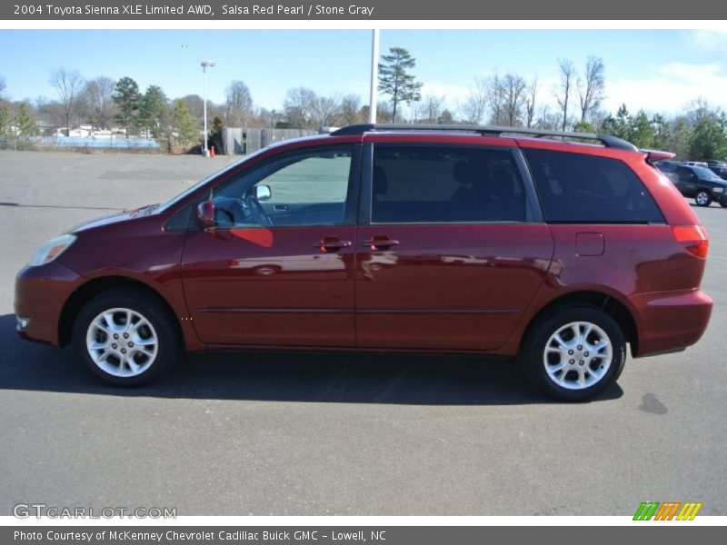 Salsa Red Pearl / Stone Gray 2004 Toyota Sienna XLE Limited AWD