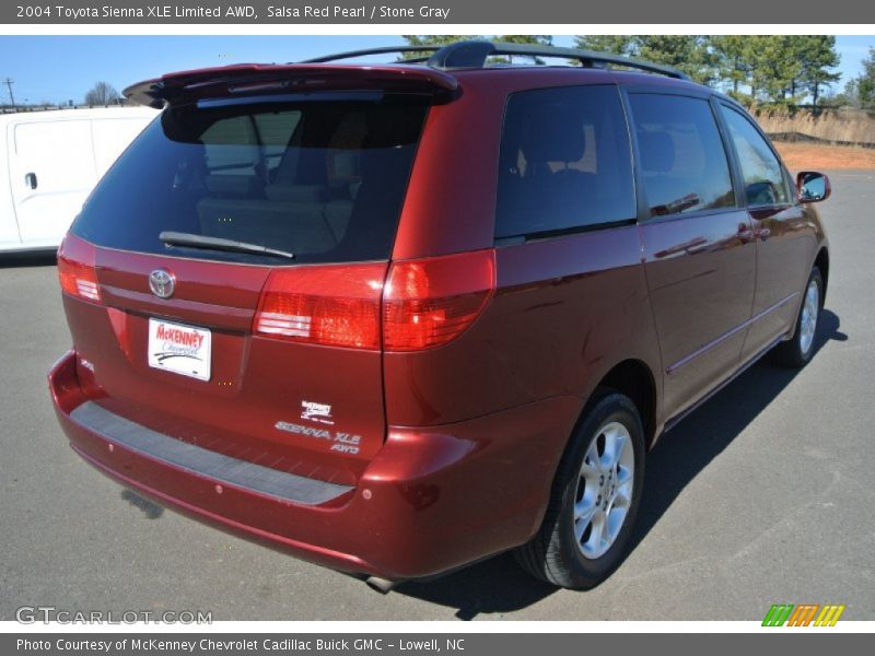 Salsa Red Pearl / Stone Gray 2004 Toyota Sienna XLE Limited AWD