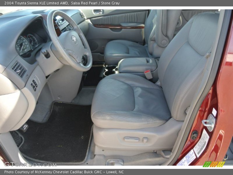 Salsa Red Pearl / Stone Gray 2004 Toyota Sienna XLE Limited AWD