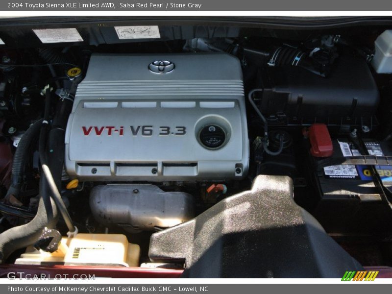 Salsa Red Pearl / Stone Gray 2004 Toyota Sienna XLE Limited AWD