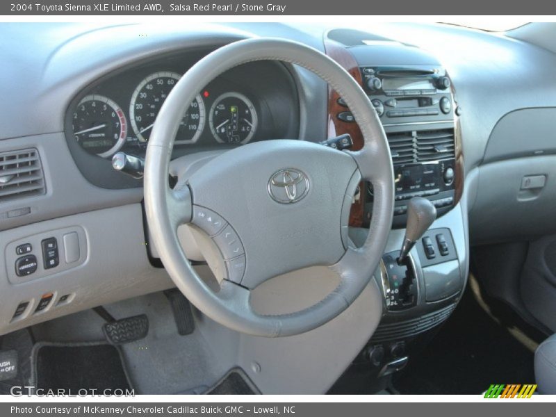 Salsa Red Pearl / Stone Gray 2004 Toyota Sienna XLE Limited AWD