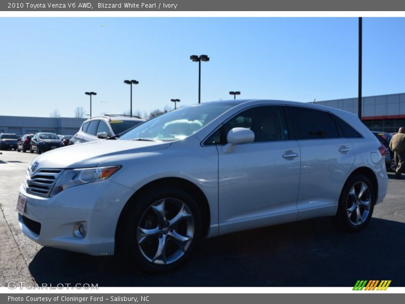 Blizzard White Pearl / Ivory 2010 Toyota Venza V6 AWD