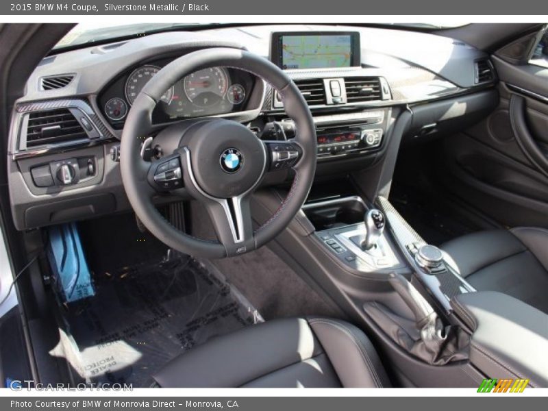 Silverstone Metallic / Black 2015 BMW M4 Coupe