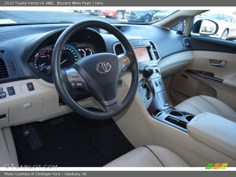 Blizzard White Pearl / Ivory 2010 Toyota Venza V6 AWD
