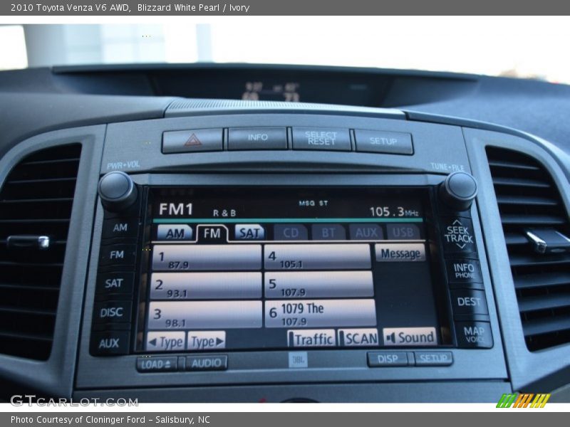 Blizzard White Pearl / Ivory 2010 Toyota Venza V6 AWD