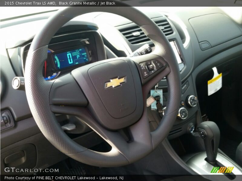 Black Granite Metallic / Jet Black 2015 Chevrolet Trax LS AWD