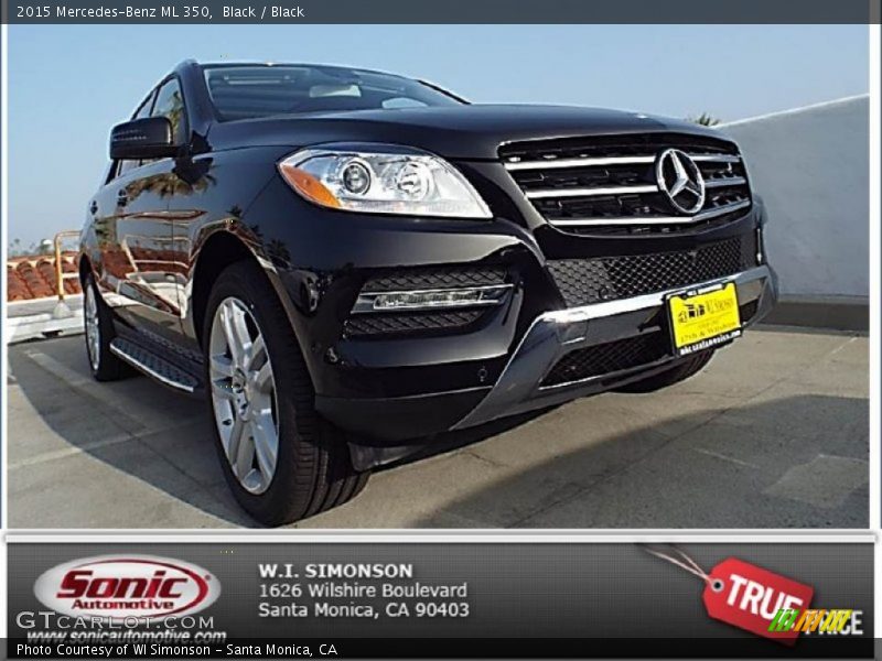 Black / Black 2015 Mercedes-Benz ML 350