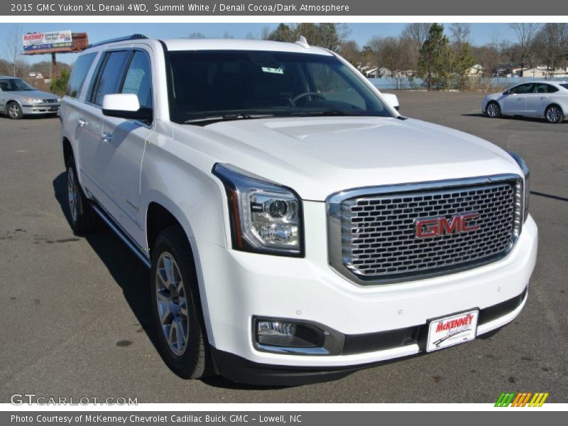 Summit White / Denali Cocoa/Dark Atmosphere 2015 GMC Yukon XL Denali 4WD