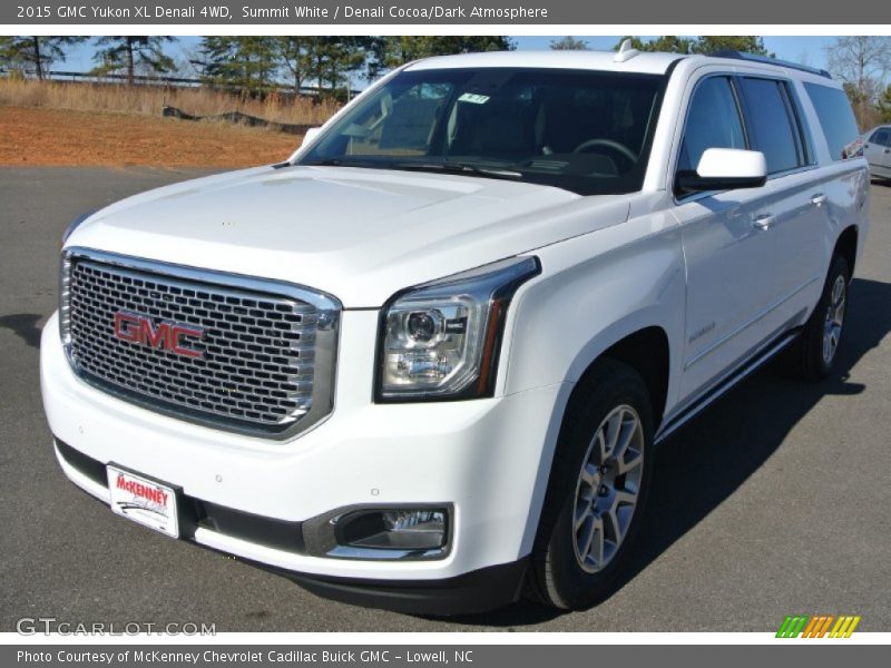 Summit White / Denali Cocoa/Dark Atmosphere 2015 GMC Yukon XL Denali 4WD