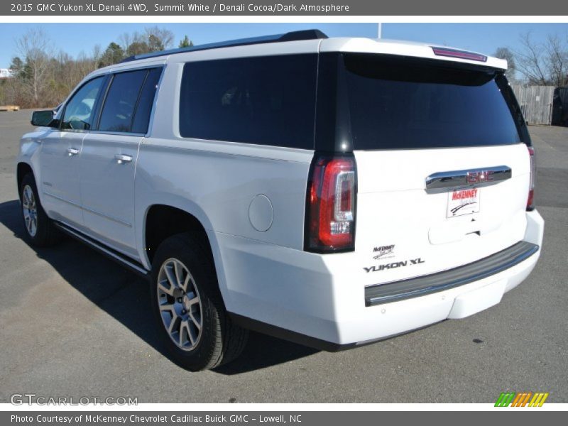 Summit White / Denali Cocoa/Dark Atmosphere 2015 GMC Yukon XL Denali 4WD