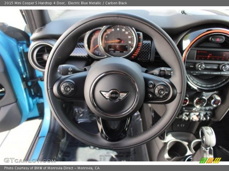 Electric Blue Metallic / Carbon Black 2015 Mini Cooper S Hardtop 4 Door