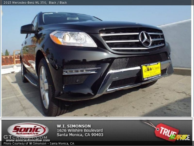 Black / Black 2015 Mercedes-Benz ML 350