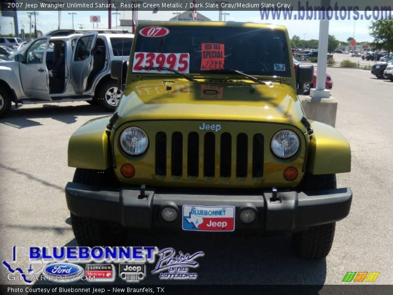 Rescue Green Metallic / Dark Slate Gray/Medium Slate Gray 2007 Jeep Wrangler Unlimited Sahara