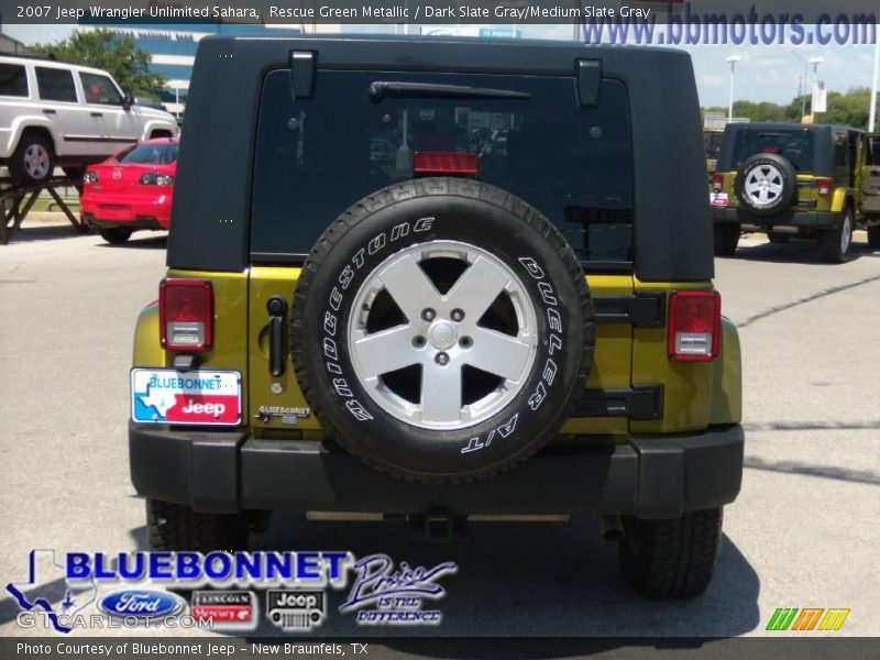Rescue Green Metallic / Dark Slate Gray/Medium Slate Gray 2007 Jeep Wrangler Unlimited Sahara