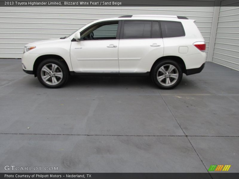 Blizzard White Pearl / Sand Beige 2013 Toyota Highlander Limited