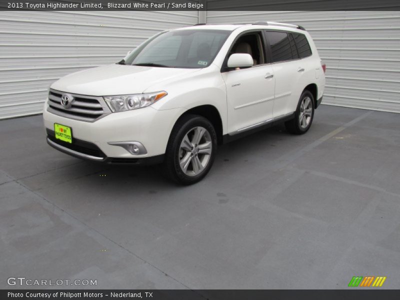 Blizzard White Pearl / Sand Beige 2013 Toyota Highlander Limited