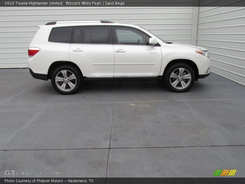 Blizzard White Pearl / Sand Beige 2013 Toyota Highlander Limited