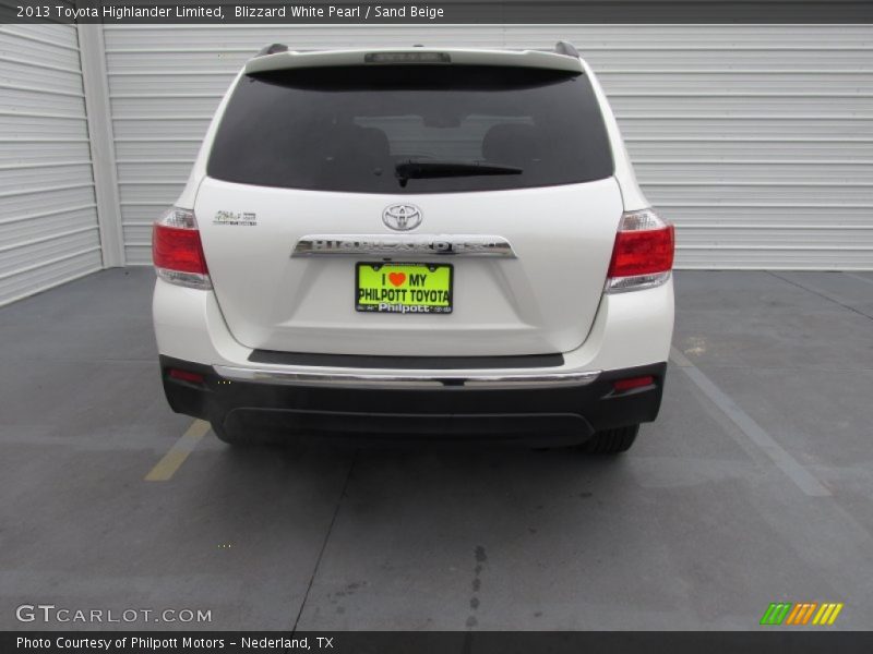 Blizzard White Pearl / Sand Beige 2013 Toyota Highlander Limited